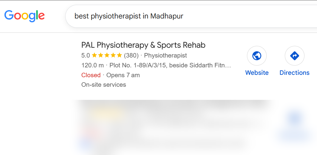 Madhapur - "best physiotherapist in Madhapur"