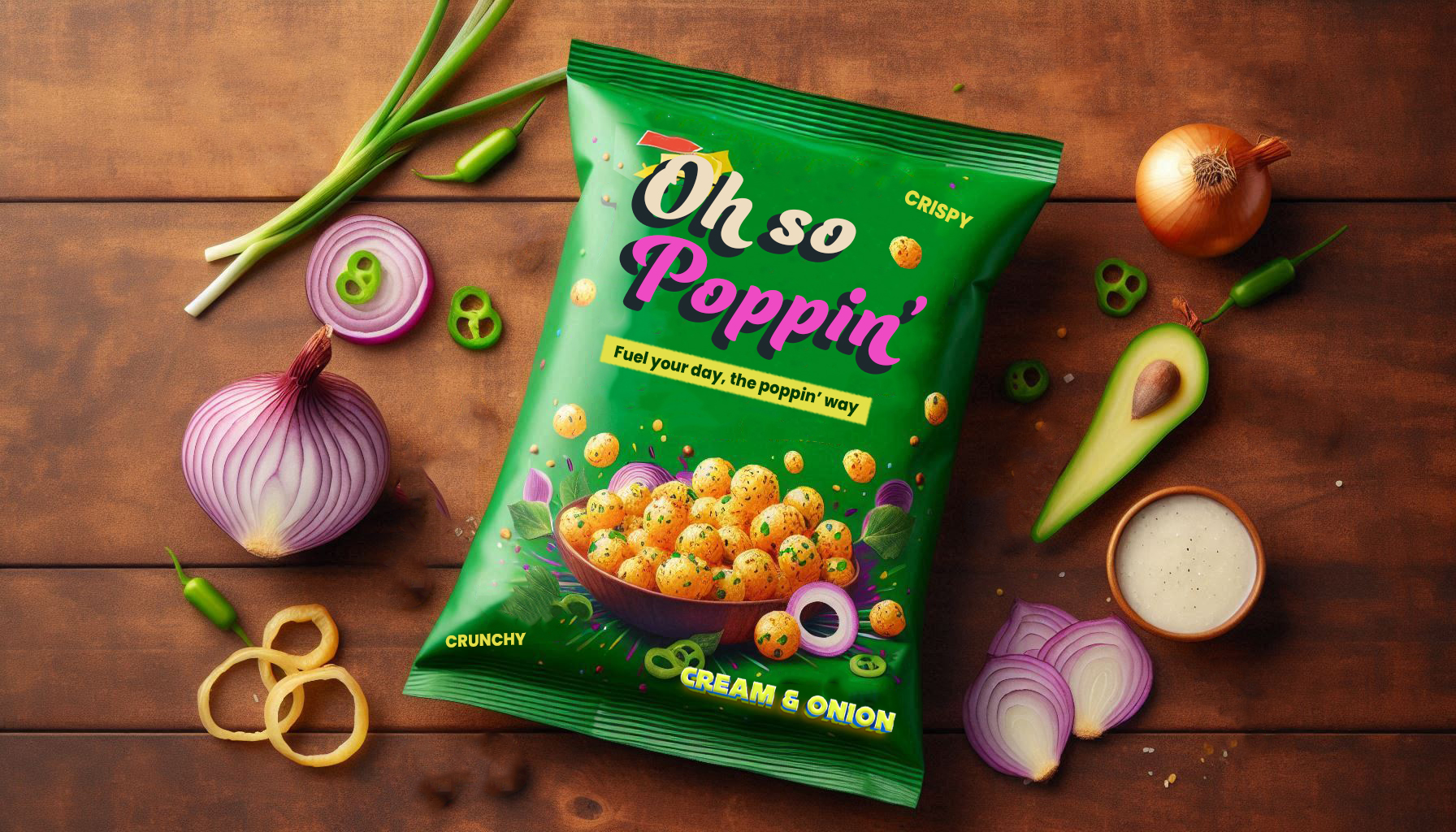 Oh So Poppin' - Snacks - Cream & Onion Fox Nuts