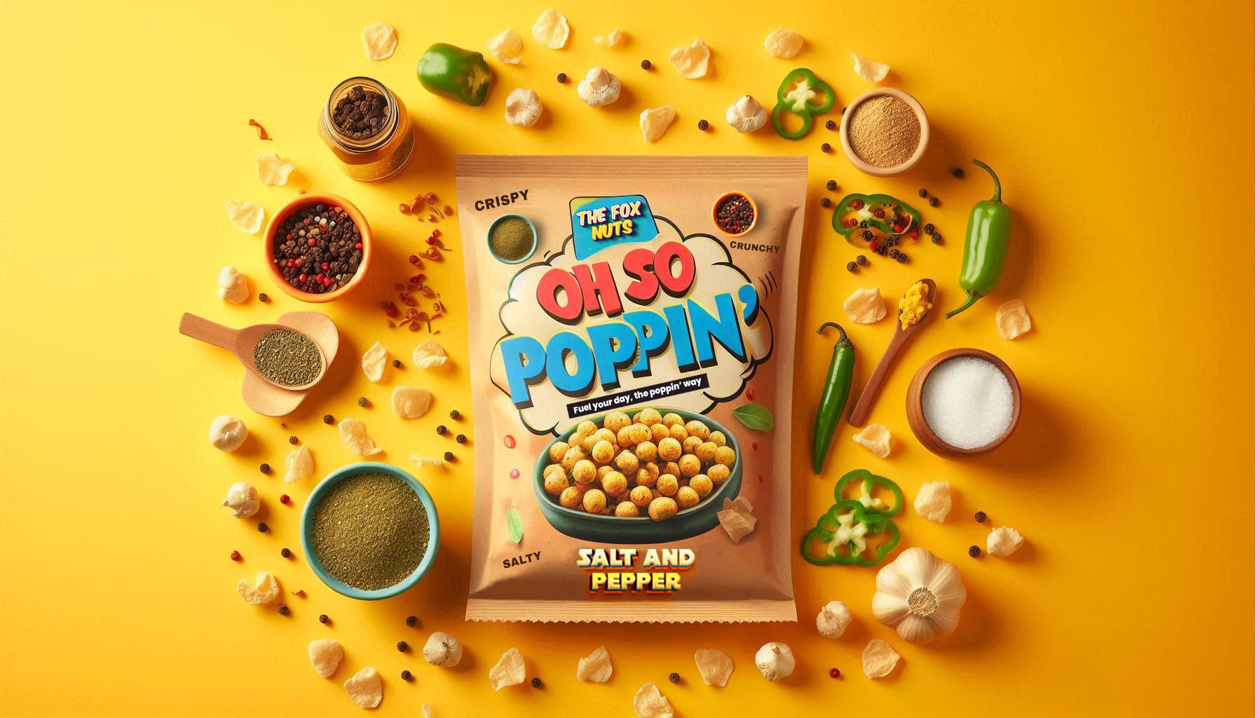 Oh So Poppin' - Snacks - Salt & Pepper Fox Nuts