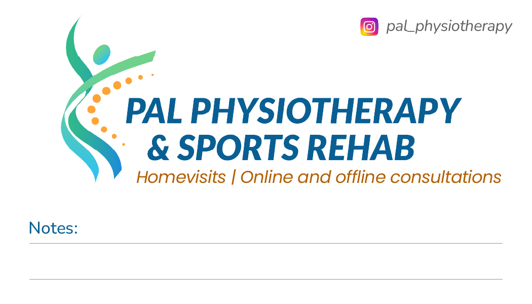 PAL Physiotherapy & Sports Rehab - Visiting Card - Back